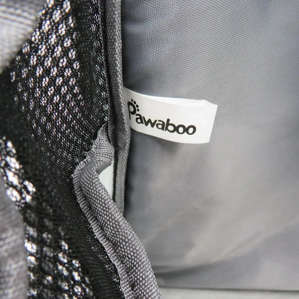 Pawaboo Pet Carrier Backpack Front Facing Dog Cat Size‎ Small Gray Mesh Travel